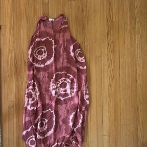 Spanish Pink Tie-Dye Sleeveless Dress